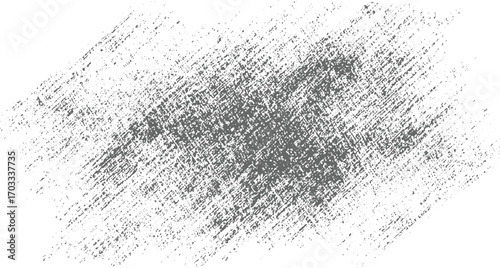 Gray textured brush strokes on white background abstract black