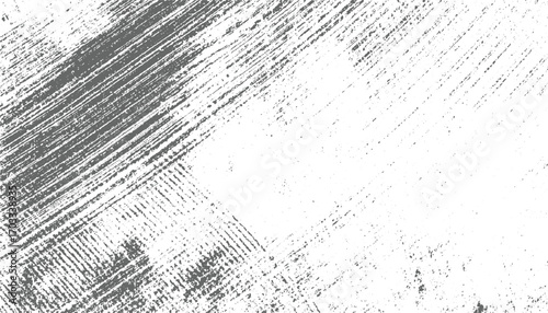 Gray textured brush strokes on white background vector