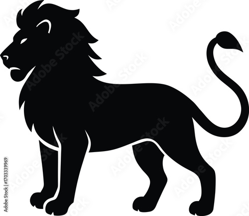 lion silhouette  lion icon  vector illustration on.eps