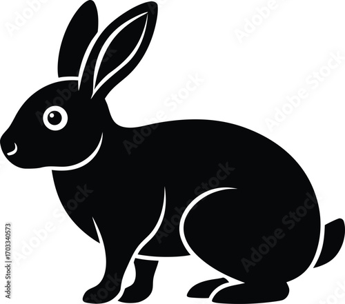 rabbit silhouette  rabbit icon  vector illustratio.eps