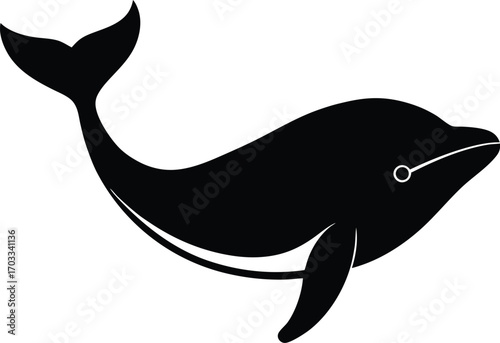 whale silhouette  whale icon  vector illustration .eps