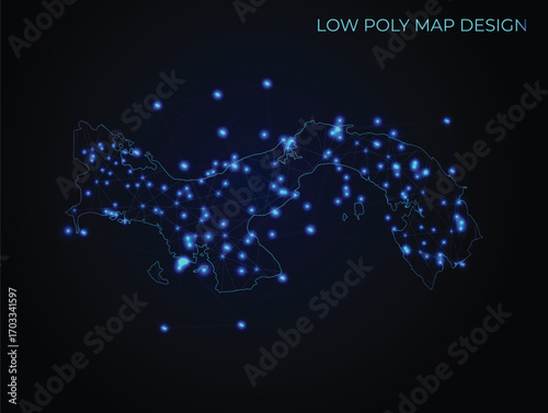 abstract digital networking connectivity vector map design	