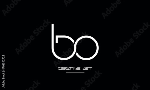OB, BO, O, B abstract letters logo monogram