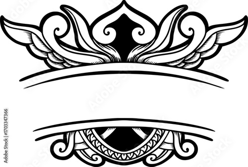 premium ornamental design with empty space in the middle to add text