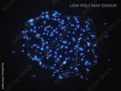 abstract digital networking connectivity vector map design	