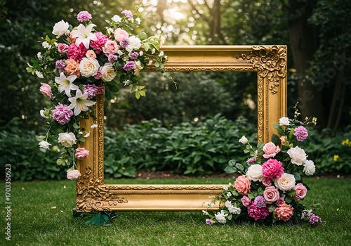 緑の回廊と金色の額縁