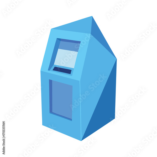Geometric self-service payment terminal icon