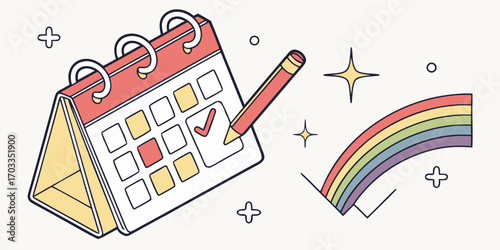 Calendar mixed style
