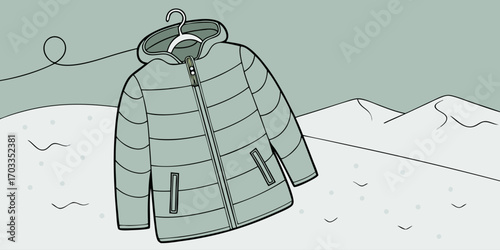 A drawing of a jacket that says quot jacket quot

