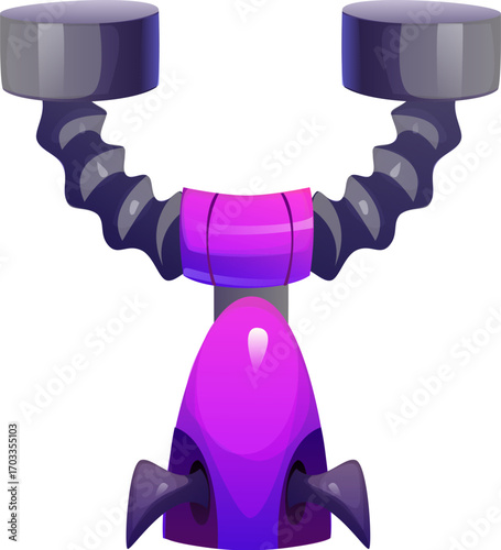 Robot hand font, robotic machine gear type and robotic engineering typeface, cartoon vector. Robot hand font, letter Y of English alphabet as robotic hand mechanism of droid transformer for typeface