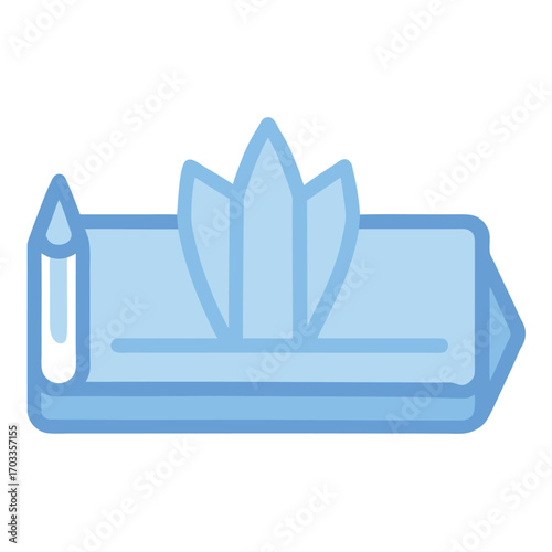 Abstract Crystal Ice Sculpture Credit Card Icon