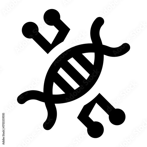 digital dna icon for illustration