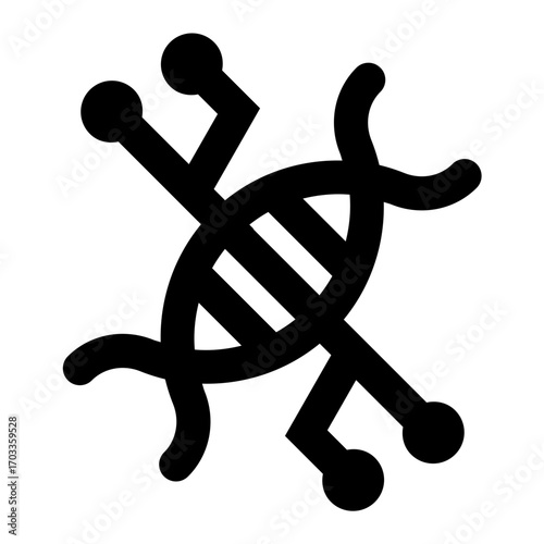 digital dna icon for illustration