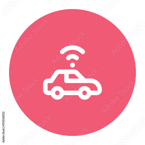 self driving car icon for illustration