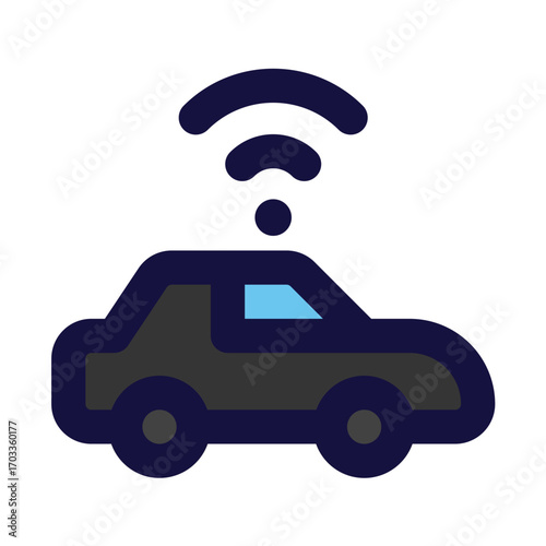 self driving car icon for illustration