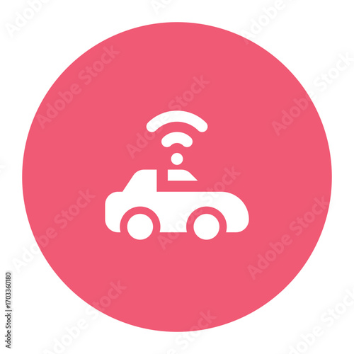 self driving car icon for illustration