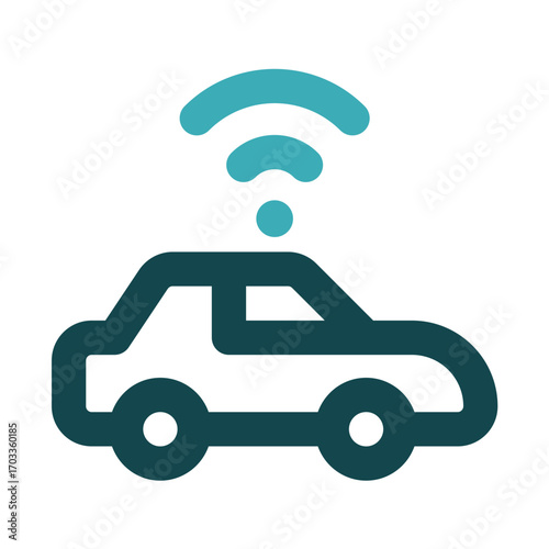 self driving car icon for illustration