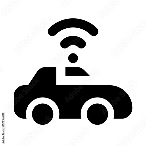 self driving car icon for illustration