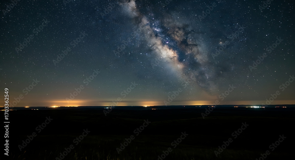 Fototapeta premium Stunning Galaxy Background with Colorful Cosmic Nebula