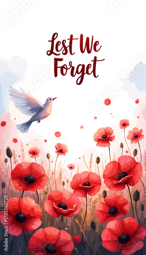 remembrance day banner, remembrance day poster, lest we forget banner, poppy flower design, armistice day poster, veterans day banner, memorial day remembrance, red poppy poster, military tribute bann