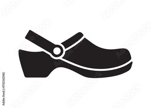 Clog style shoes Icon, Clog style shoes Vector design