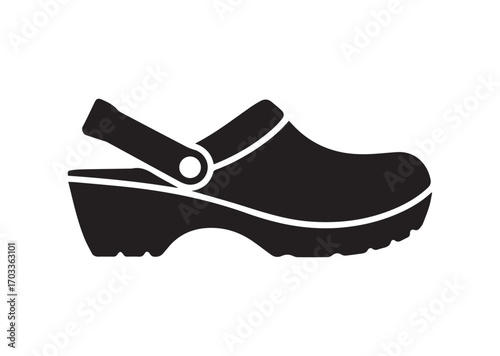 Clog style shoes Icon, Clog style shoes Vector design