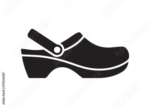 Clog style shoes Icon, Clog style shoes Vector design