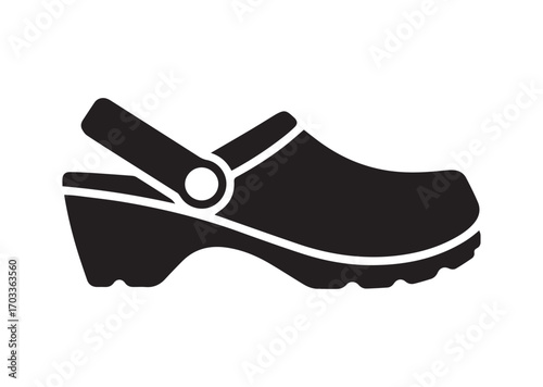 Clog style shoes Icon, Clog style shoes Vector design