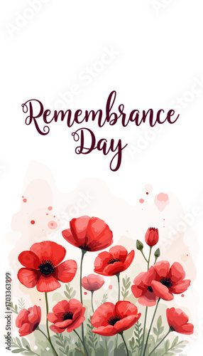 Remembrance Day banner, Remembrance Day poster, Lest We Forget banner, poppy flower design, Armistice Day poster, Veterans Day banner, memorial day remembrance, red poppy poster, military tribute bann