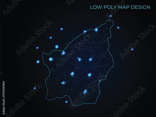 abstract digital networking connectivity vector map design	