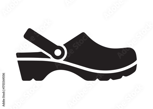 Clog style shoes Icon, Clog style shoes Vector design