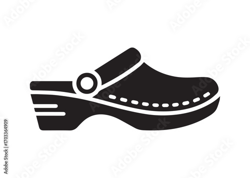 Clog style shoes Icon, Clog style shoes Vector design