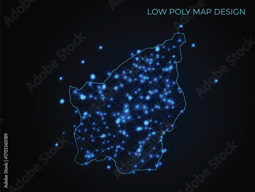 abstract digital networking connectivity vector map design	