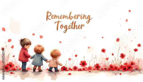 Remembrance Day banner, Remembrance Day poster, Lest We Forget banner, poppy flower design, Armistice Day poster, Veterans Day banner, memorial day remembrance, red poppy poster, military tribute bann