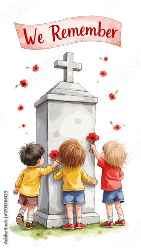 Remembrance Day banner, Remembrance Day poster, Lest We Forget banner, poppy flower design, Armistice Day poster, Veterans Day banner, memorial day remembrance, red poppy poster, military tribute bann