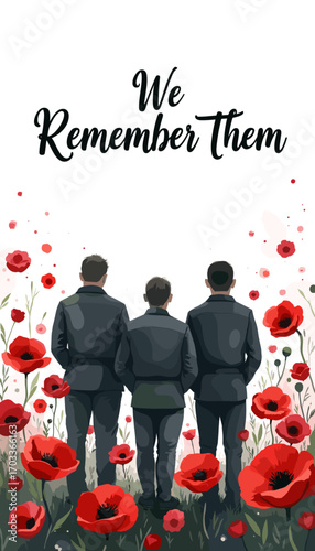 Remembrance Day banner, Remembrance Day poster, Lest We Forget banner, poppy flower design, Armistice Day poster, Veterans Day banner, memorial day remembrance, red poppy poster, military tribute bann