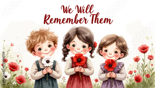 Remembrance Day banner, Remembrance Day poster, Lest We Forget banner, poppy flower design, Armistice Day poster, Veterans Day banner, memorial day remembrance, red poppy poster, military tribute bann