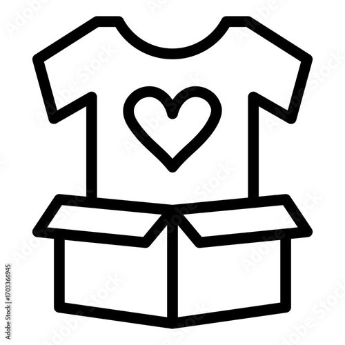 Shirt Donation Box Icon