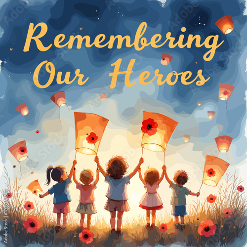 Remembrance Day banner, Remembrance Day poster, Lest We Forget banner, poppy flower design, Armistice Day poster, Veterans Day banner, memorial day remembrance, red poppy poster, military tribute bann