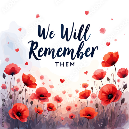 Remembrance Day banner, Remembrance Day poster, Lest We Forget banner, poppy flower design, Armistice Day poster, Veterans Day banner, memorial day remembrance, red poppy poster, military tribute bann