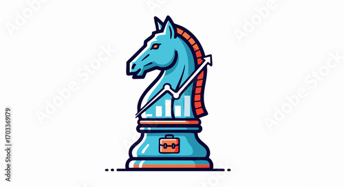 Blue Chess Knight Growth Strategy.