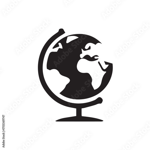 globe on the stand vector illustration