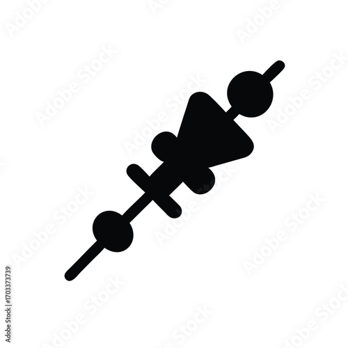Silhouette of Kebab Skewer