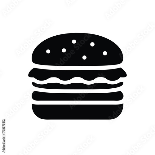 Hamburger icon for fast food delivery service