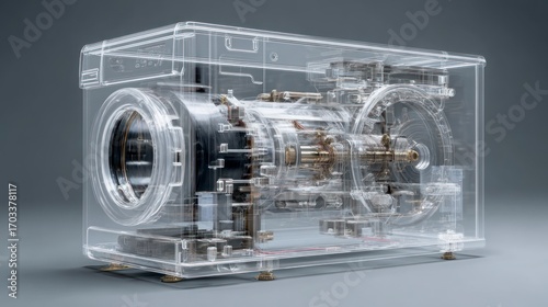 Washing machine internal components illustration