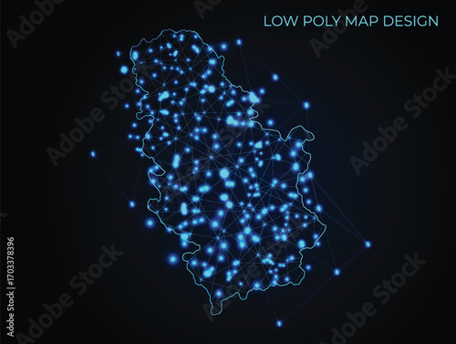 abstract digital networking connectivity vector map design	