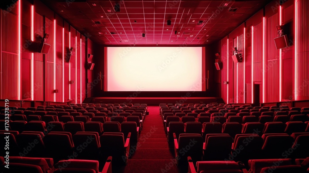 Fototapeta premium Empty movie theater interior