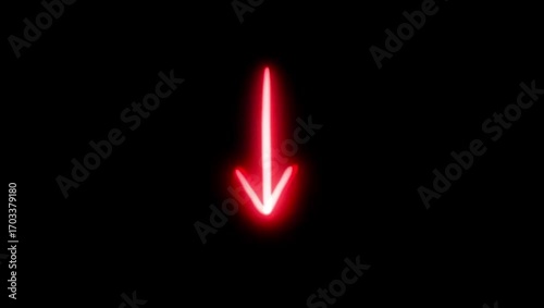 red arrow, glowing red arrow