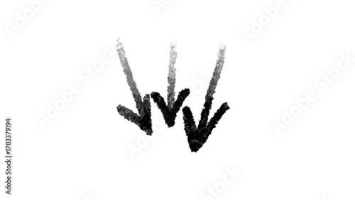 target arrow, black arrow