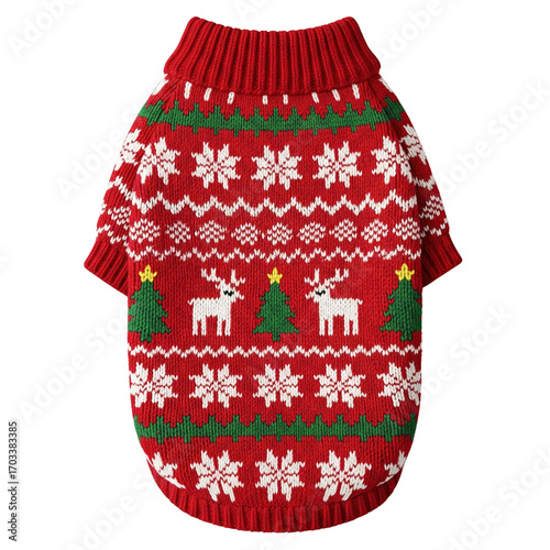 Photography Ugly Christmas sweater for dogs with festive pattern